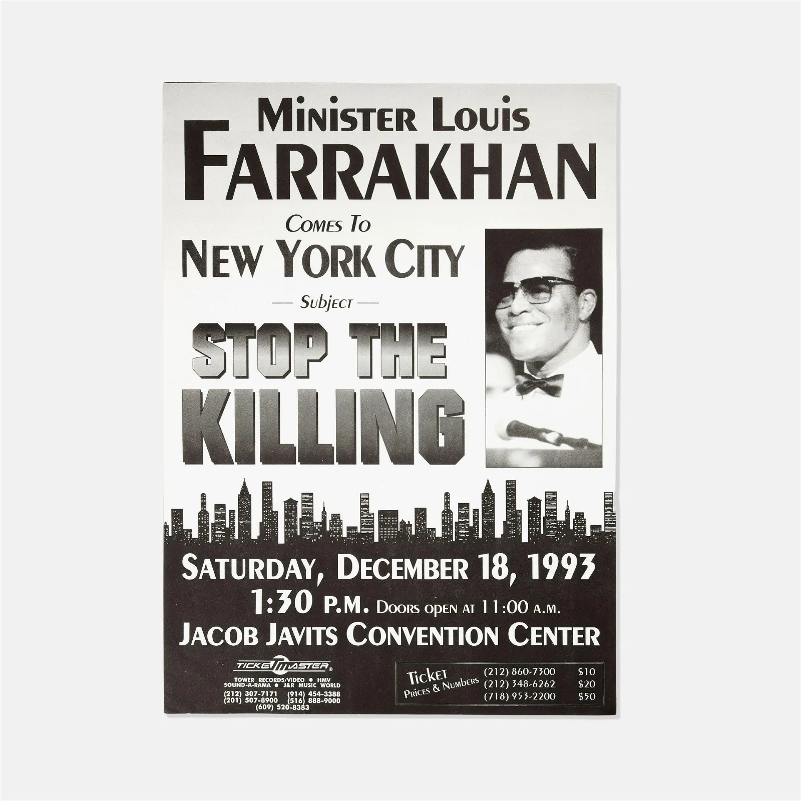 Black Liberation, Minister Louis Farrakhan, Flyer