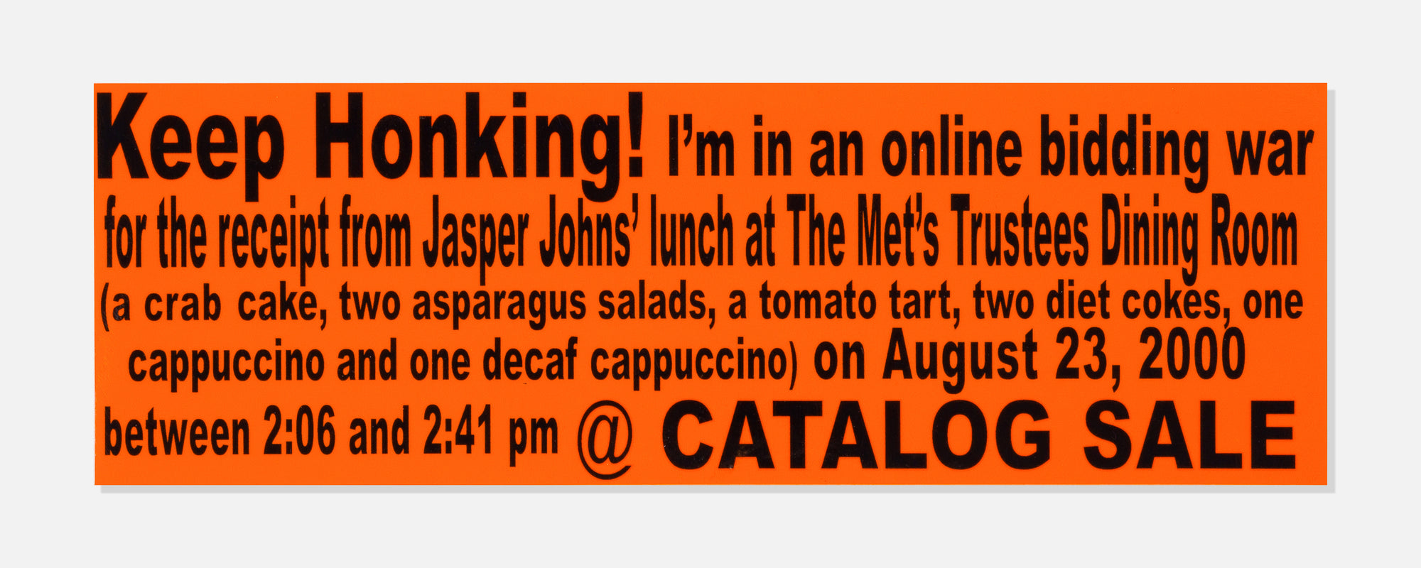 Jasper Johns Bumper Sticker by Catalog Projects & Chris DeLoach